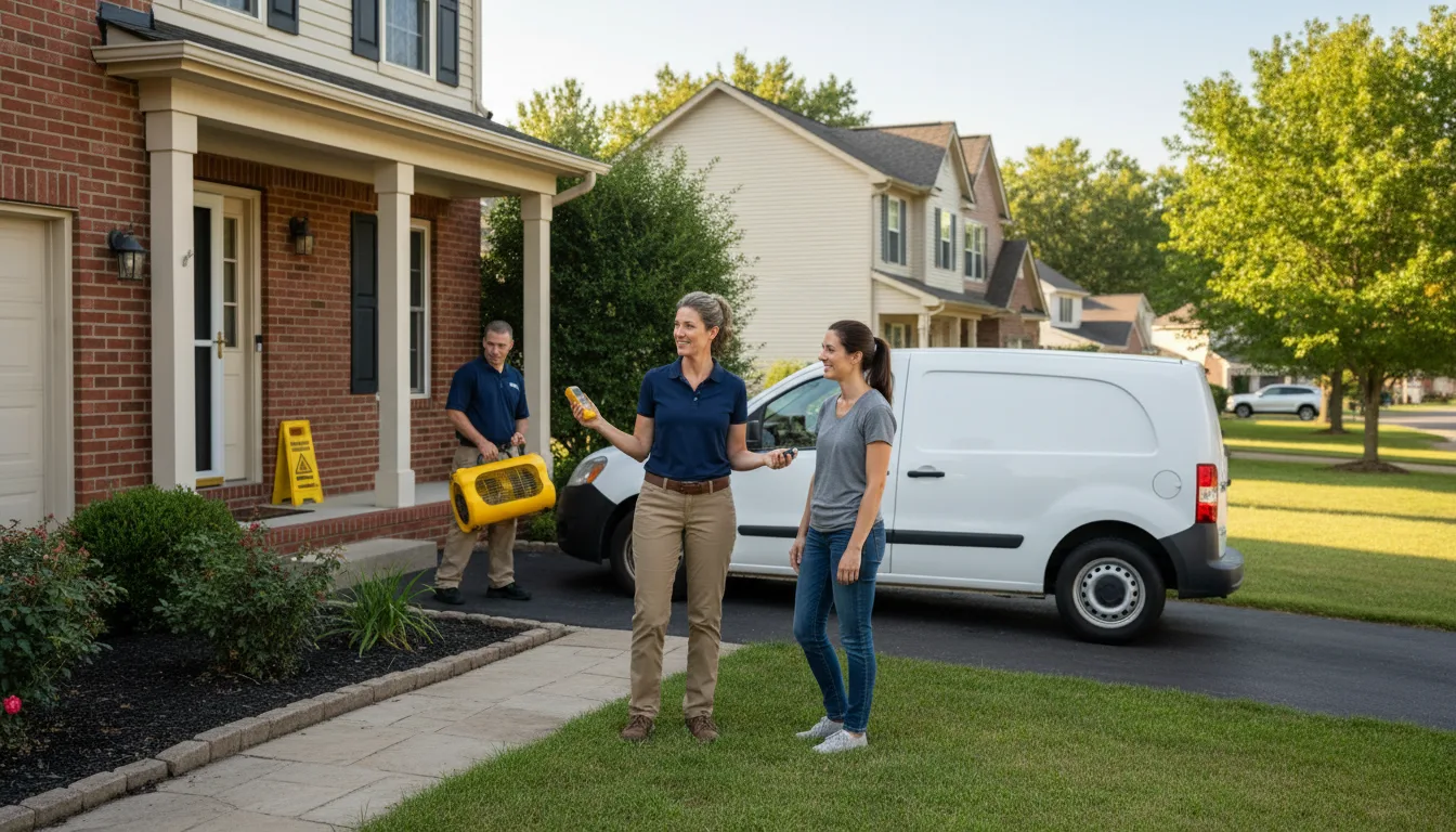 Residential water damage restoration in Ardara, PA